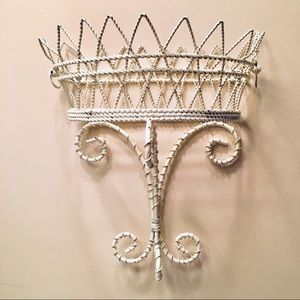 White Wire Wall Basket